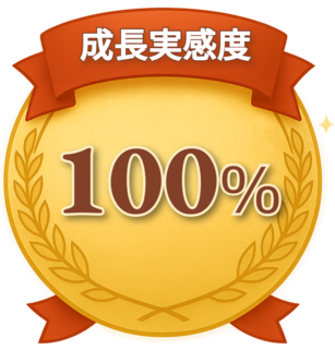 成長実感度 100％